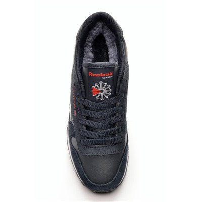 Sport + RBK YB512-5 Кроссовки син-бел иск кожа+нат замша, комби мех (нат+иск)