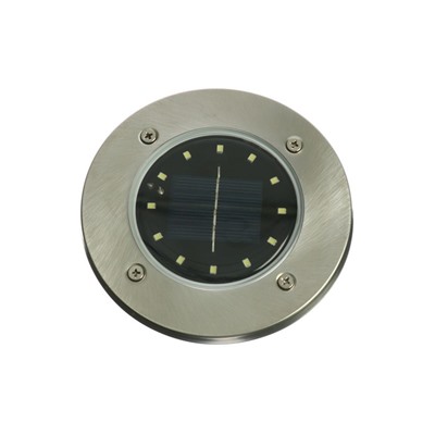Светильник грунтовый герметичный светодиодный на солнечной батарее 5 Вт, 12LED, IP65, 3000 К