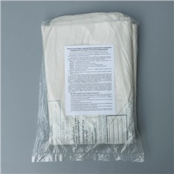 Пакеты для сбора, хранения и утилизации медицинских отходов, класс «А», 70×80 см, 14 микрон, 50 шт, цвет белый