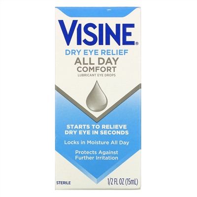 Visine, Dry Eye Relief, All Day Comfort, Lubricant Eye Drops, 1/2 fl oz (15 ml)