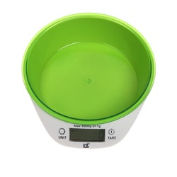 Весы кухонные Irit IR-7117, электронные, до 5 кг, зелёные