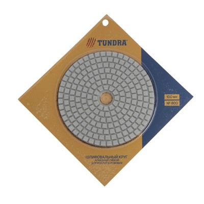 Алмазный гибкий шлифовальный круг ТУНДРА "Черепашка", для мокрой шлифовки, 100 мм, № 800