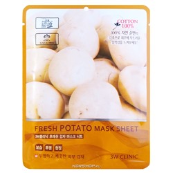 Тканевая маска для лица с экстрактом картофеля 3W Clinic, Корея, 23 г