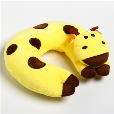 Детская подушка для путешествий «Жираф», цвет желтый