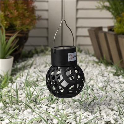 Садовый светильник «ЭРА» на солнечной батарее «Орнамент», 7 × 9 × 7 см, свечение тёплое белое