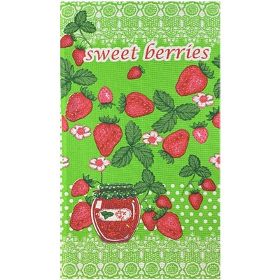 Полотенце вафельное SWEET BERRIES - клубника в ассортименте р-р 35х60