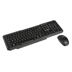 Комплект клавиатура и мышь "Гарнизон" GKS-115, беспроводной, мембранный,1200 dpi,USB,черный