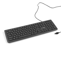 Клавиатура Jet.A SlimLine K20 LED, проводная, мембранная, подсветка, USB, тёмно-серая