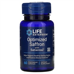 Life Extension, Оптимизированный шафран с Satiereal, 60 вегетарианских капсул
