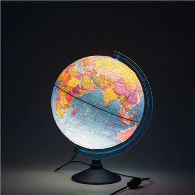 Глобус политический "Глобен", интерактивный, рельефный, диаметр 320 мм, с подсветкой, с очками