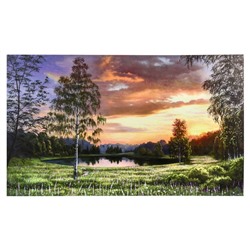 Картина-холст на подрамнике "Летний закат" 60х100 см