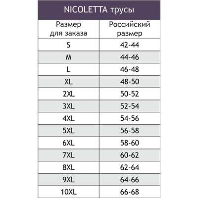 Nicoletta, Женские трусики слипы с узором и однотонные, 7 шт