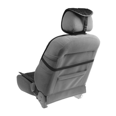 Накидка на переднее сиденье авто 140×50 см, искусственный мех, черный