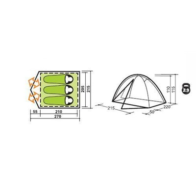 Палатка Canadian Camper Jet 3