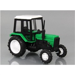 МОМ мод. 160368 1:43 Сувенирная модель Трактор МТЗ-82 Люкс-22 зеленый с бел.кабиной