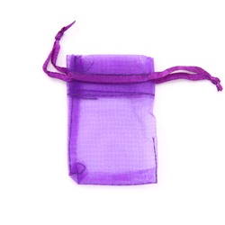 MS011-08 Маленький мешочек из органзы 5х7см, цвет фиолетовый