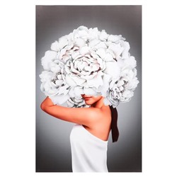 Картина на подрамнике "Леди-белый цветок" 70*110