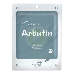 Mijin CARE Маска тканевая с арбутином Arbutin Mask, 1 шт