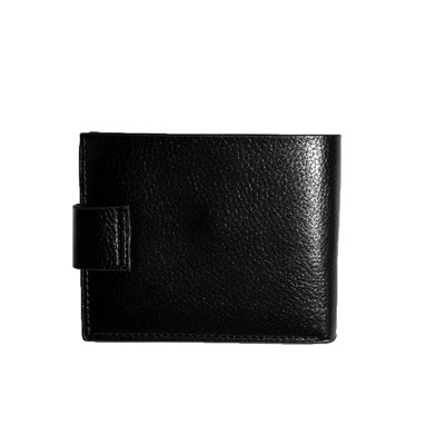 Мужской кошелек BOVIS из качественной эко-кожи чёрного цвета.