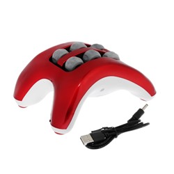 Массажёр для ног Luazon LEM-08, вибрационный, 3хААА (не в комплекте)/USB, красно-белый
