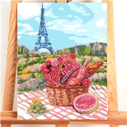 Картина по номерам с алмазной вышивкой без подрамника «Пикник в Париже», 30 х 40 см