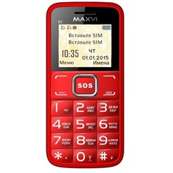 Сотовый телефон Maxvi B2, 32 МБ, TFT, 128х160, красный