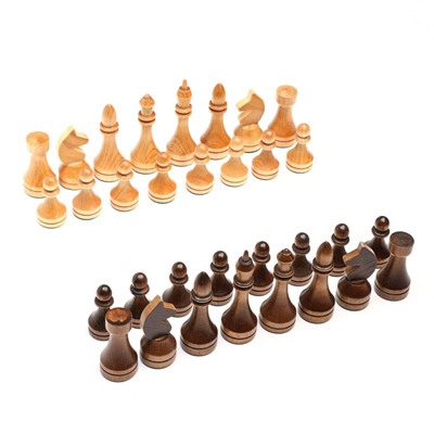 Фигуры шахматные гроссмейстерские деревянные, утяжеленные (король h=10.5 см, пешка h=5.6 см)