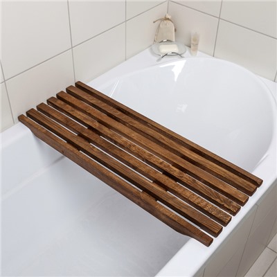 Решётка в ванну с водоотталкивающим покрытием, 68×26×3 см, сосна