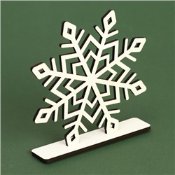 Декор настольный "Снежинка", на подставке, 10.5 х 10.7 см