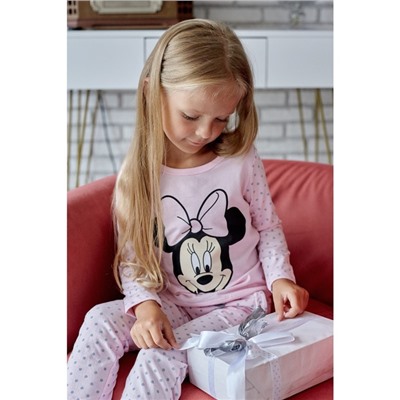 Лонгслив детский Disney "Минни", рост 110-116 (32), розовый
