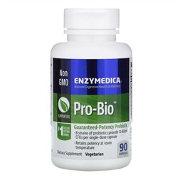 Enzymedica, Pro-Bio, пробиотик гарантированного действия, 90 капсул