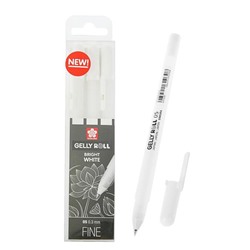 Ручка гелевая для декоративных работ набор 3 штуки Sakura Gelly Roll 0.3 мм белый