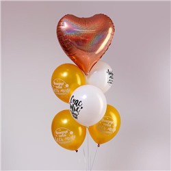 Букет из воздушных шаров «С Днём Рождения», милая фея, латекс, фольга, набор 6 шт.