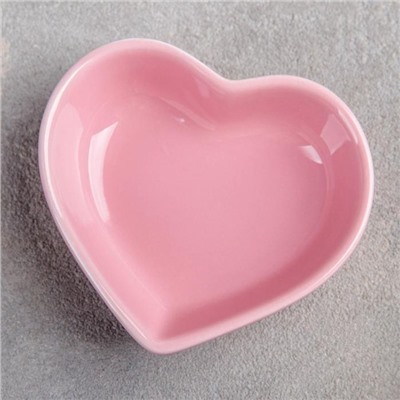 Соусник Доляна «Сердце», 50 мл, 7,5×7 см, цвет розовый