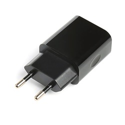 Сетевое зарядное устройство Jet.A, 2 USB, 2.1/1 А, чёрное