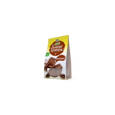 Крекеры льняные с шоколадной глазурью, 50г К 0310