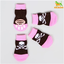 Носки нескользящие "Пиратские", S (2,5/3,5 * 6 см), набор 4 шт