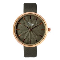 Часы наручные женские "Disu", ремешок из экокожи, серые