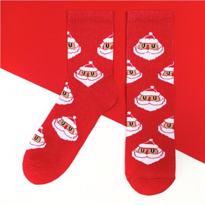 Набор новогодних женских носков KAFTAN "Санта" р. 36-39 (23-25 см), 2 пары