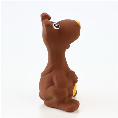 Игрушка пищащая для собак из латекса "Бобик", 11 см, коричневая