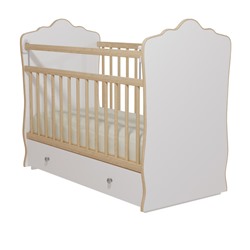 Кровать детская «Колибри-Велла 5», цвет белый, решетки берёза