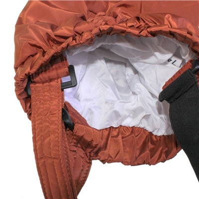 Рост 70-74. Утепленные детские штаны на подтяжках с подкладкой из полиэстера Federlix цвета красного дерева.
