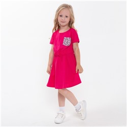 Платье для девочки, цвет ярко-розовый, рост 98