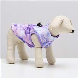 Куртка для собак на молнии "Аметист", размер XS,  сиреневая (ДС 21, ОШ 22, ОГ 30 см)