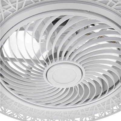 Люстра-вентилятор с ПДУ "Птичье гнездо" 72Вт LED 3000-6000K белый 50х50х20 см