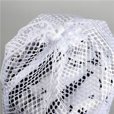 Мешок для стирки белья Доляна, 30×40 см, крупная сетка, цвет чёрный