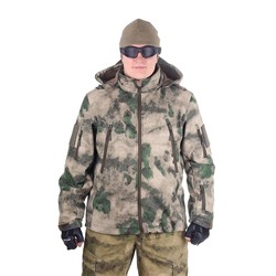 Куртка с капюшоном для спецназа демисезонная МПА-26 (тк.софтшелл) КМФ мох (50/5)