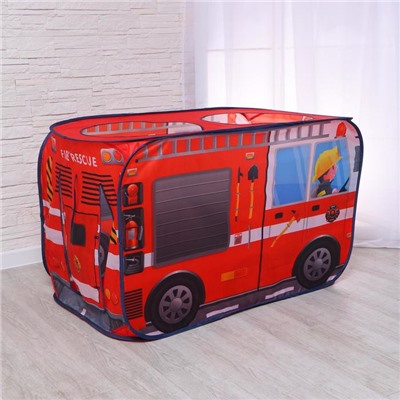 Детская игровая палатка «Пожарная машина» 73×73×114 см