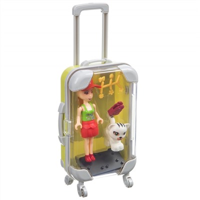 Набор игровой Bondibon куколка «OLY» с домашним питомцем и аксессуары, салатовый чемодан, BLISTER
