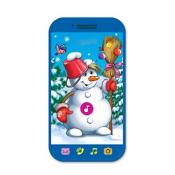 Веселый снеговик (Мини-смартфончик)